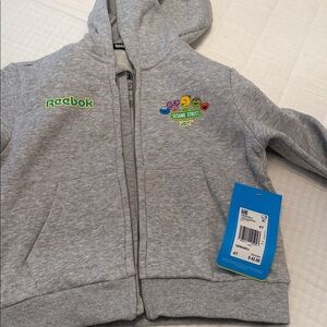 Reebok Gray Kids Hoodie with Sesame Street Design
